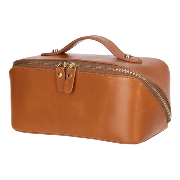 Vena Hakiki Deri Makyaj Çantası