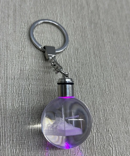 Ledli Sultanahmet Tasarımı Kristal Anahtarlık Alk3804 ürün görseli 1