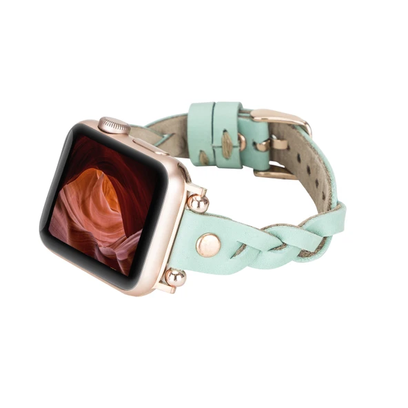 Belic Globe (Rose Gold Troklu) Deri Apple Watch Kayışı - 2