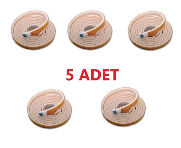 5 Adet 9 Metre Pencere Izolasyon Bandı Yapışkanlı Cam Yalıtım Süngeri Rüzgar Soğuk Kesici Pimapen Fitili ürün görseli 1