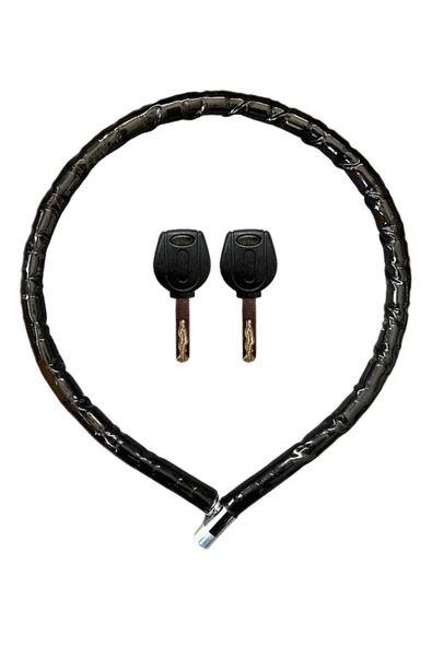 Yuma Ym-752 Motorsiklet Kilidi Anahtarlı Körüklü Siyah ( Boy : 120cm-çap : 22mm ) - Resim 2