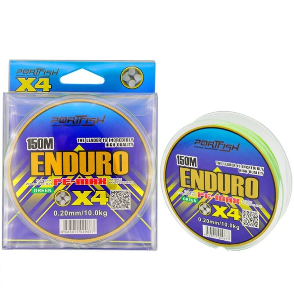 Portfish Enduro 4 Kat İp Misina 150 mt Yeşil  0,06mm - 2