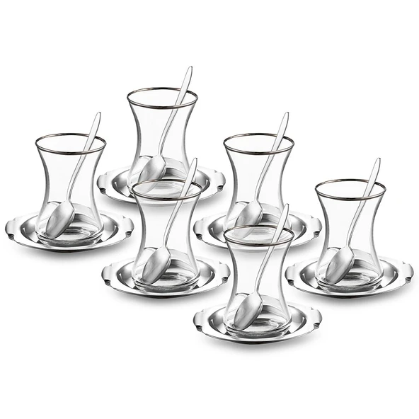 Jumbo Mars 18 Parça Çelik Çay Seti ürün görseli