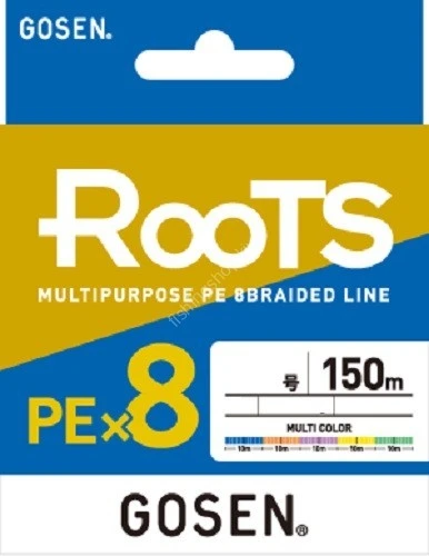 Gosen X8 Roots PE 8 Örgü Spin İp Misina 150mt Multi Color  0.8 PE