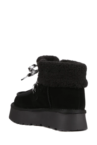 Stato - Siyah Hakiki Süet Deri Kadın Bot - Resim 5