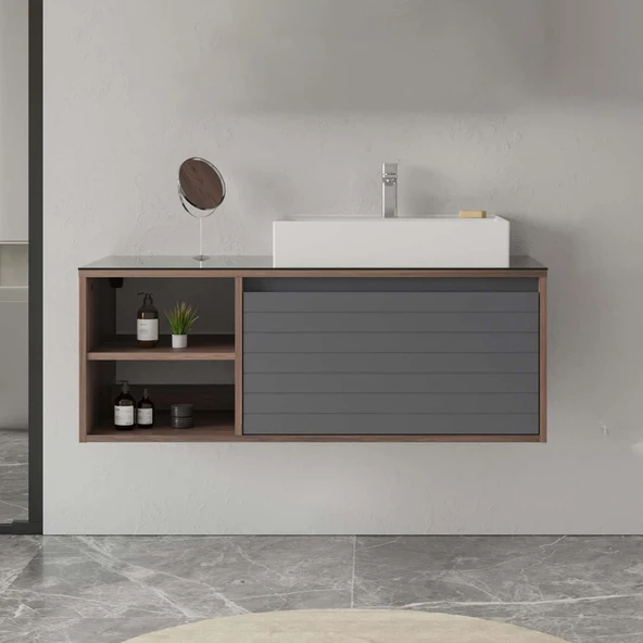 Orka Prato 120 cm Navaro Banyo Dolabı Alt Modül Lavabo ürün görseli