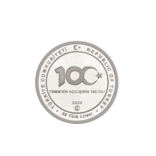 AgaKulche TBMM'nin Açılışının 100. Yılı Gümüş Sikke Coin - 2