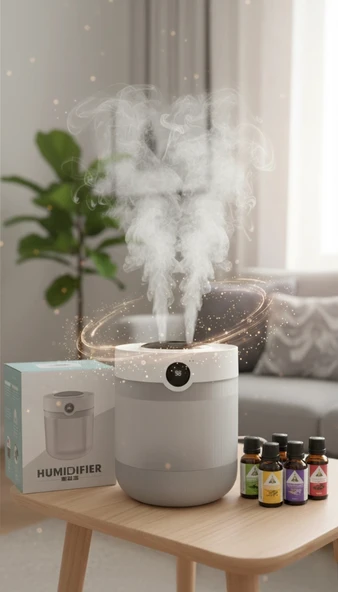 İEG® HUMUDIFIER Hava Nemlendirici ve 5 Adet Uçucu Damla Anbiyans Oda Kokusu