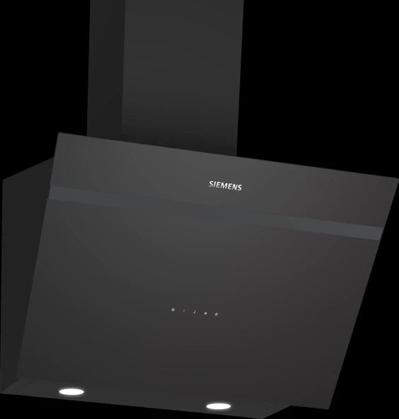 Siemens LC66KPJ60T iQ300 Duvar Tipi Davlumbaz 60 cm Siyah Cam - 1