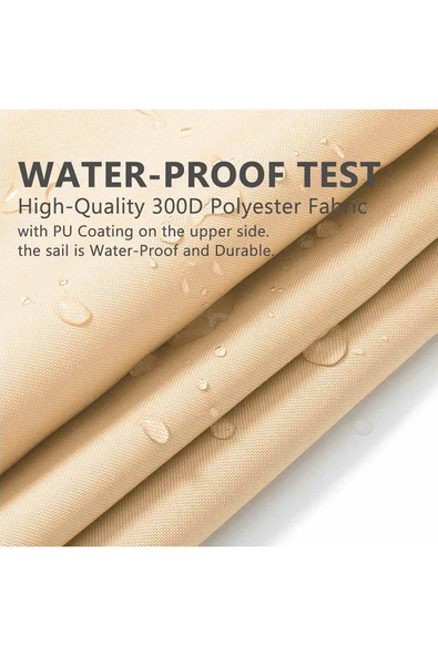 sizenelazım Su Geçirmez Üçgen Oxford Kumaş Yarasa Model Gölgelik 4.40x4.40x6.25m - Resim 4