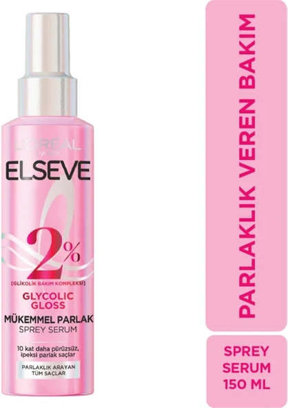 Elseve Glycolic Gloss Mükemmel Parlaklık Veren Saç Bakım Sprey Serumu 150ml ürün görseli
