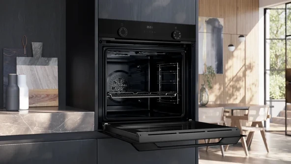 Siemens HU717ABA0T iQ300 Buhar Destekli Ankastre Fırın 60 x 60 cm Siyah - 3