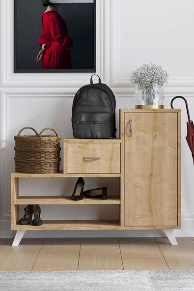 Decormet Retro Ayakkabı Dolabı Safir Meşe ürün görseli