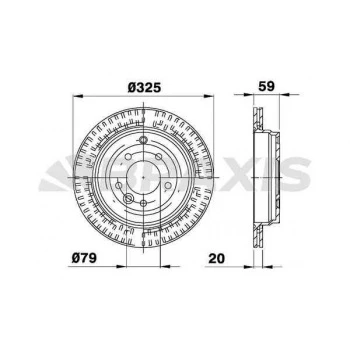 Land Rover Fren Diski Arka Range Rover Sport 05-09 Discovery 3 05-09 Discovery 4 10-16 2.7 - Braxıs Ae0445 ürün görseli