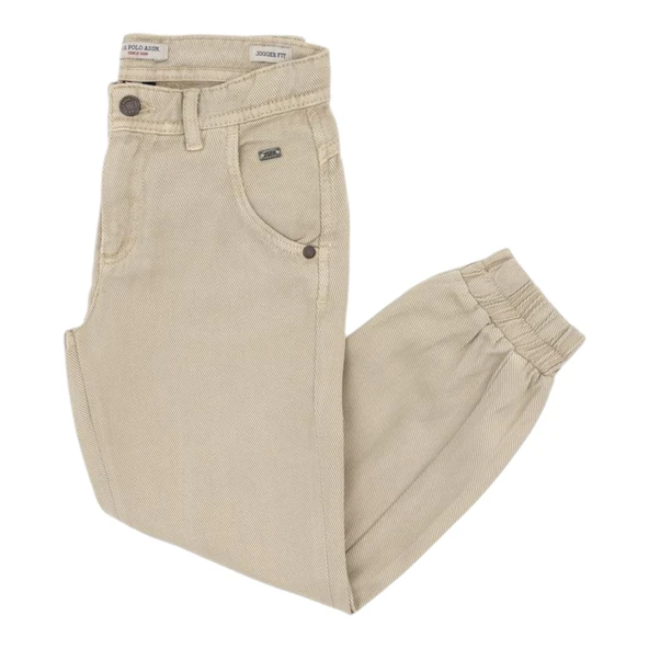 Erkek Çocuk Bej Kanvas Pantolon - Resim 4