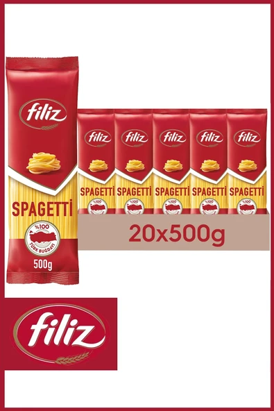 Filiz Spagetti (ÇUBUK) Makarna 500gr X 20 Adet ürün görseli