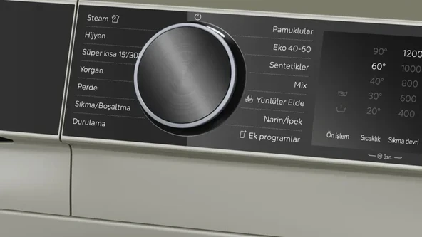 Siemens WG52K2ZXTR iQ500 Çamaşır Makinesi 10 kg maks. 1200 dev./dak., Gümüş - 3
