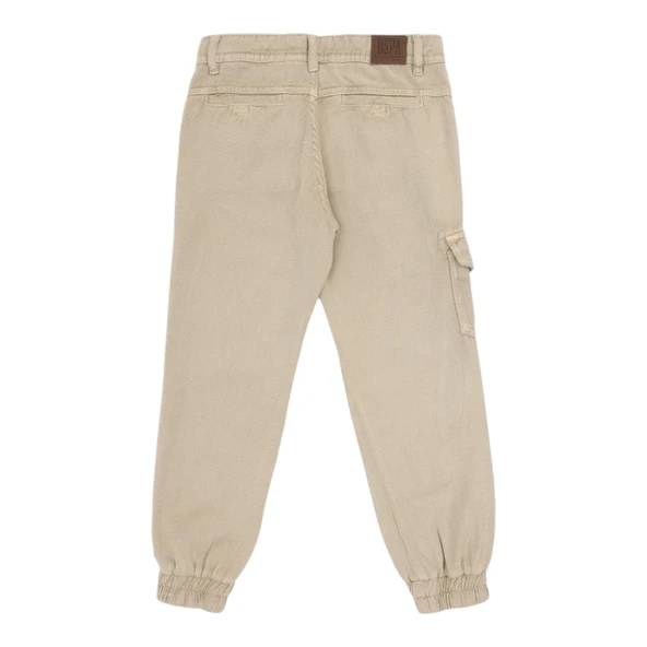 Erkek Çocuk Bej Kanvas Pantolon - Resim 5