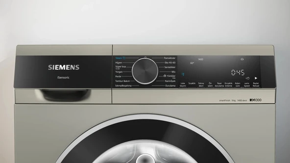 Siemens WG44A2ZXTR iQ300 Çamaşır Makinesi 9 kg 1400 dev./dak., Gümüş - 2