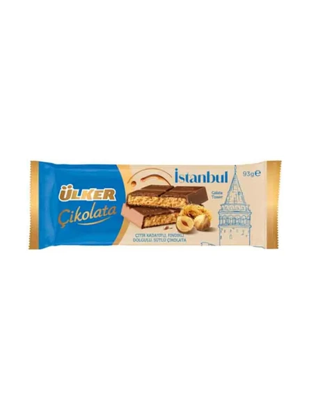 Ülker İstanbul Fındıklı Sütlü Çikolata 93 g x 18 Adet Gerçek Fındıklı Lezzet ürün görseli 1