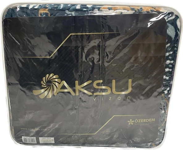 Aksu Embos Vizon Çift Kişilik Battaniye 200x240 Ak-8 - Resim 2