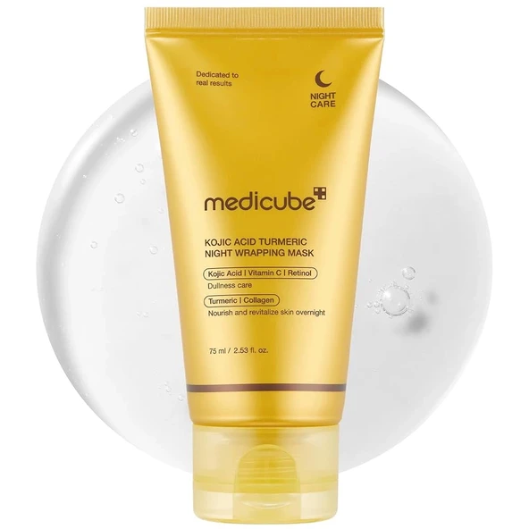 medicube - Kojic Acid Turmeric Night Wrapping Mask(Aydınlatıcı Gece Maskesi) ürün görseli 1