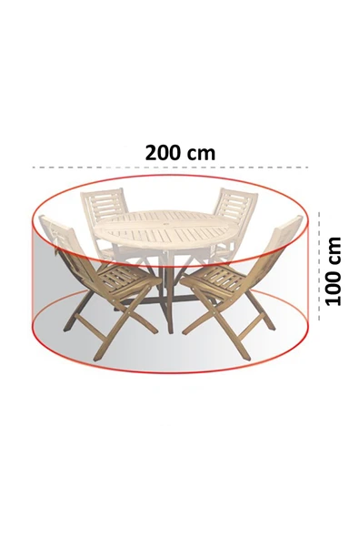 YILDIZ Sizenelazım Yuvarlak Masa Bahçe Koruma Örtüsü - Resim 3