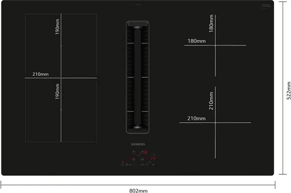 Siemens ED811BS16E iQ300 Davlumbaz Entegreli İndüksiyon Ocak,, 80 cm Çerçevesiz Yüzey - 4