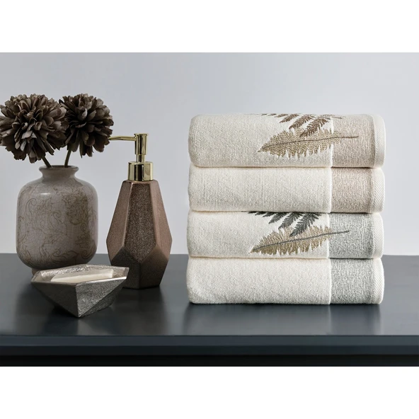 ÖZDİLEK COTTON BLİSS RENKLİ 4LÜ KUTULU HAVLU - Resim 3