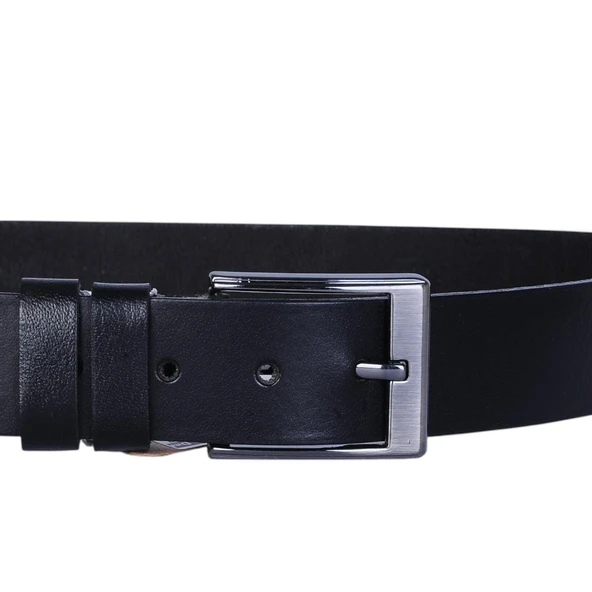 Ayakcenter Leat Siyah %100 Deri Erkek Kumaş Kemer - Resim 2