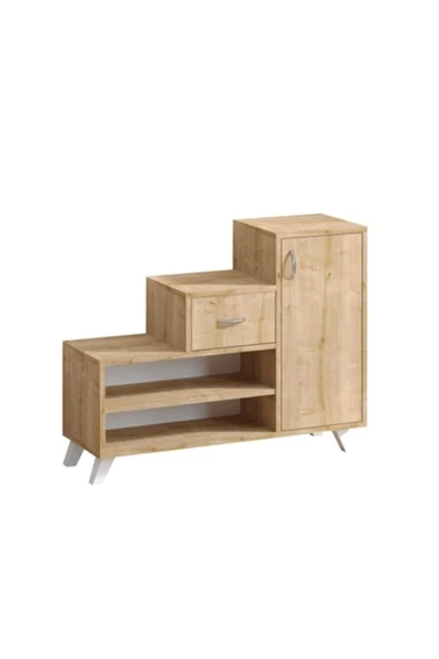 Decormet Retro Ayakkabı Dolabı Safir Meşe - Resim 7