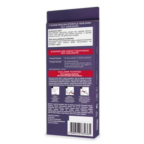 Loreal Paris Lazer x3 Peeling Etkili Ampul 7 Adet x 1 ml - Resim 2