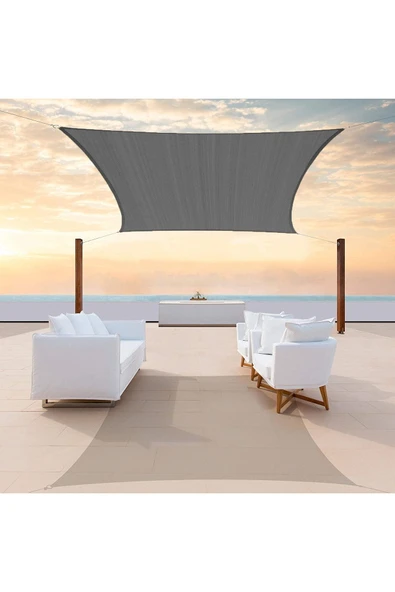 Yıldızhome Sizenelazım Waterproof Gölgelik Oxford Kumaş Antrasit Gri 300 D M² 200 Gram 3x4mt ürün görseli