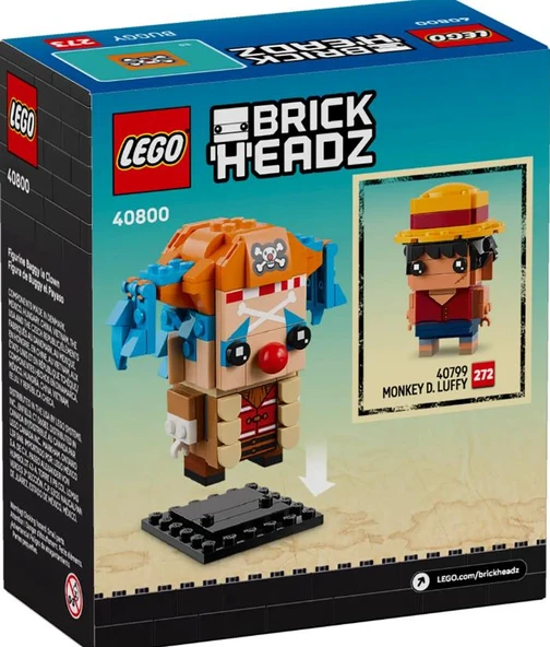 Lego Brickheadz One Piece Buggy the Clown Figure 40800 - Resim 3