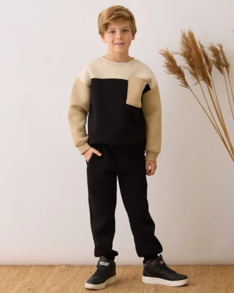 Erkek Çocuk Şardonlu Eşofman Takımı MAC-3950-046 ürün görseli