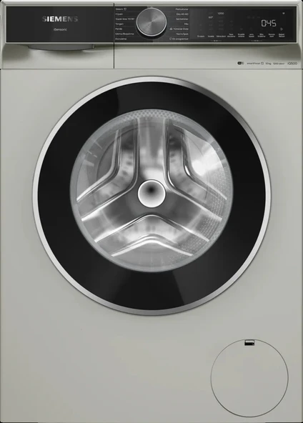 Siemens WG52K2ZXTR iQ500 Çamaşır Makinesi 10 kg maks. 1200 dev./dak., Gümüş - 1