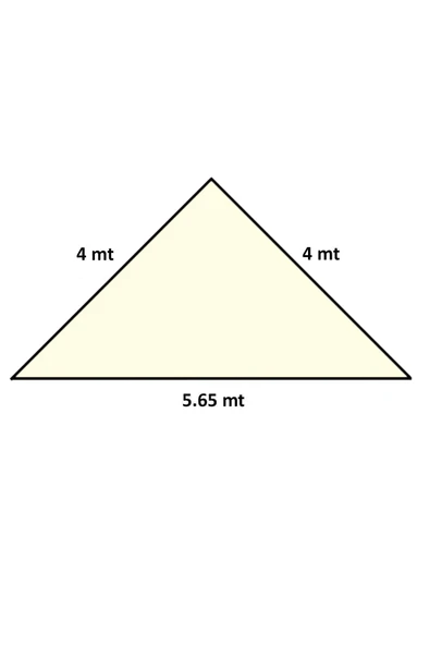 sizenelazım Sizenelazım Krem Jüt Üçgen Gölgelik 4x4x5.80mt - Resim 2