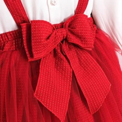 Kız Bebek Çocuk Tütülü Yılbaşı Elbise Takımı CMN-3750 - Resim 5