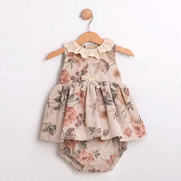 Kız Bebek Ceketli Güpürlü Donlu Elbise Takımı MAR-155-1 - 4