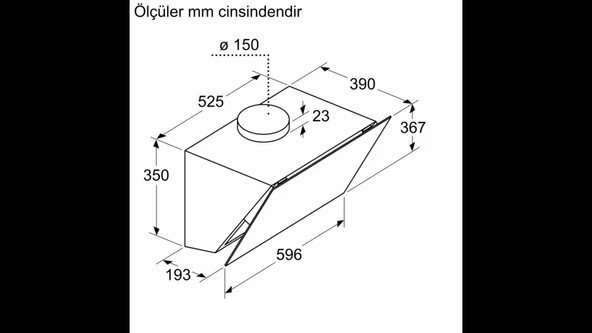 Siemens LC66KPJ20T iQ300 Duvar Tipi Davlumbaz 60 cm Beyaz Cam Yüzey - 6