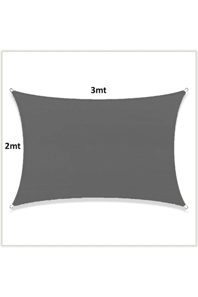 Yıldızhome Waterproof Gölgelik Oxford Kumaş Antrasit Gri 300 D m² 200 Gram 3x2mt - Resim 3
