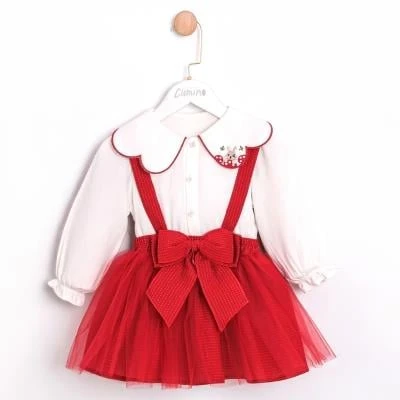 Kız Bebek Çocuk Tütülü Yılbaşı Elbise Takımı CMN-3750 ürün görseli
