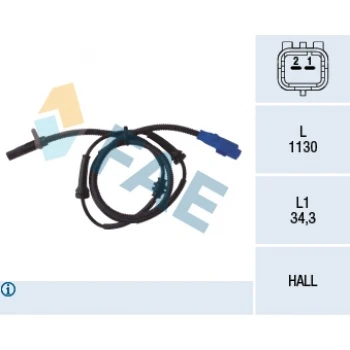 Psa Abs Hiz Sensoru On Sol / Sag C2 C3 C3 II C3 Plurıel P1007 02 / 02> - Fae 78034 - Resim 1