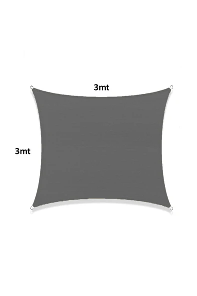 Yıldızhome Sizenelazım Waterproof Gölgelik Oxford Kumaş Antrasit Gri 300 D M² 200 Gram 3x3 mt - Resim 2