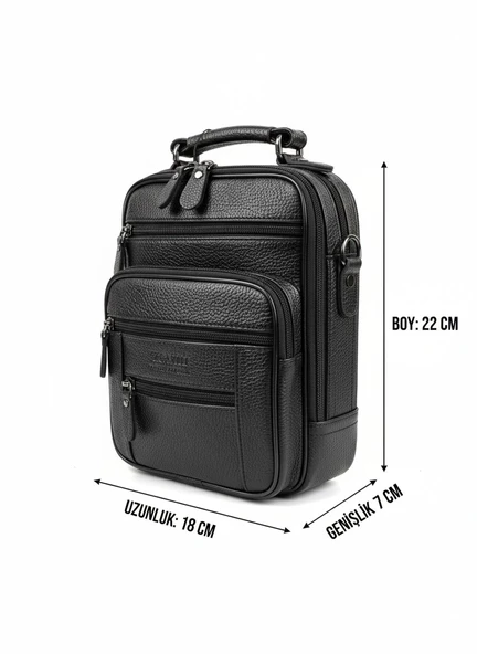 El Çantası Hakiki Deri Omuz Askılı %100 Orjinal Premium Kalite Çok Gözlü Model 8683255014019 - 3