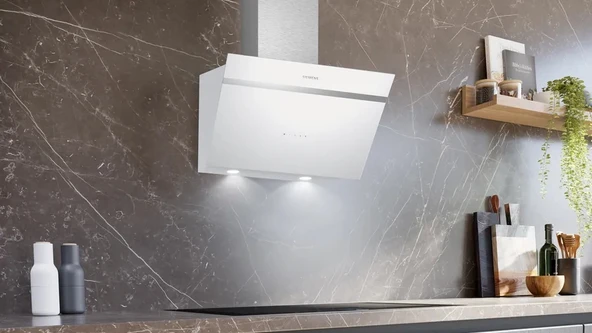 Siemens LC66KPJ20T iQ300 Duvar Tipi Davlumbaz 60 cm Beyaz Cam Yüzey - 2