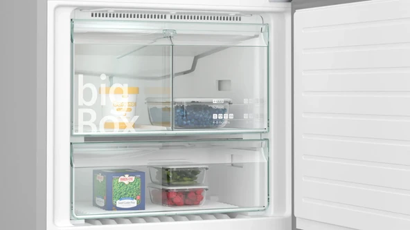 Siemens KG76NVIE0N iQ300 Alttan Donduruculu Buzdolabı 186 x 75 cm Kolay temizlenebilir Inox - 6