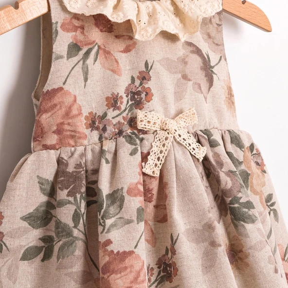 Kız Bebek Ceketli Güpürlü Donlu Elbise Takımı MAR-155-1 - 5