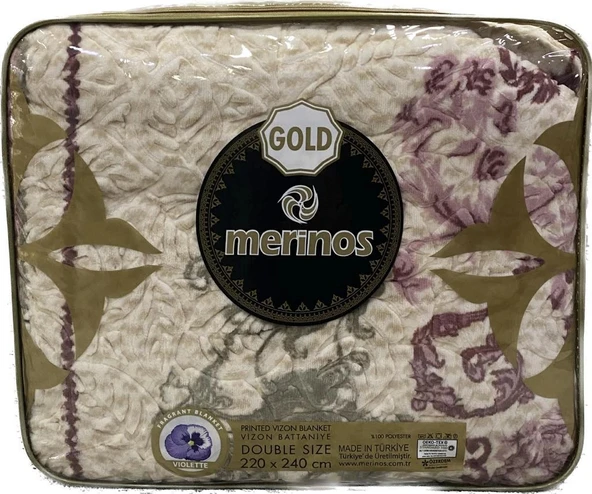 Merinos Gold 4,5 Kilo Embos Çift Kişilik Battaniye 220x240 Çantalı GD-4 - Resim 2