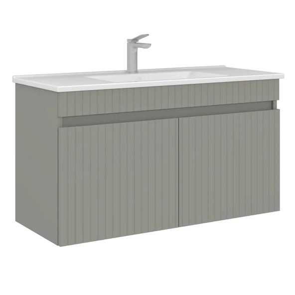 Orka Tivoli 100 cm Mat Kaşmir Banyo Dolabı Alt Modül Lavabo ürün görseli